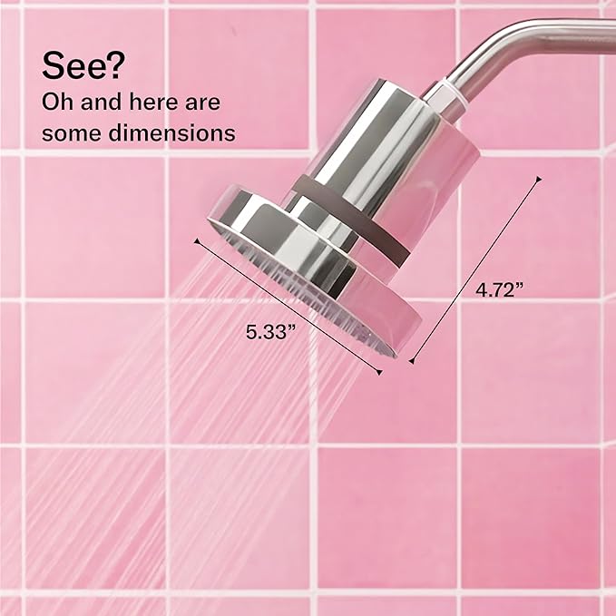 The Jolie Filtered SHOWERHEAD with Shower Water Filter System- High Pressure Showerhead, Hair and Skincare Accessory to Improve Beauty and Personal Care Routine (New Brushed Steel)