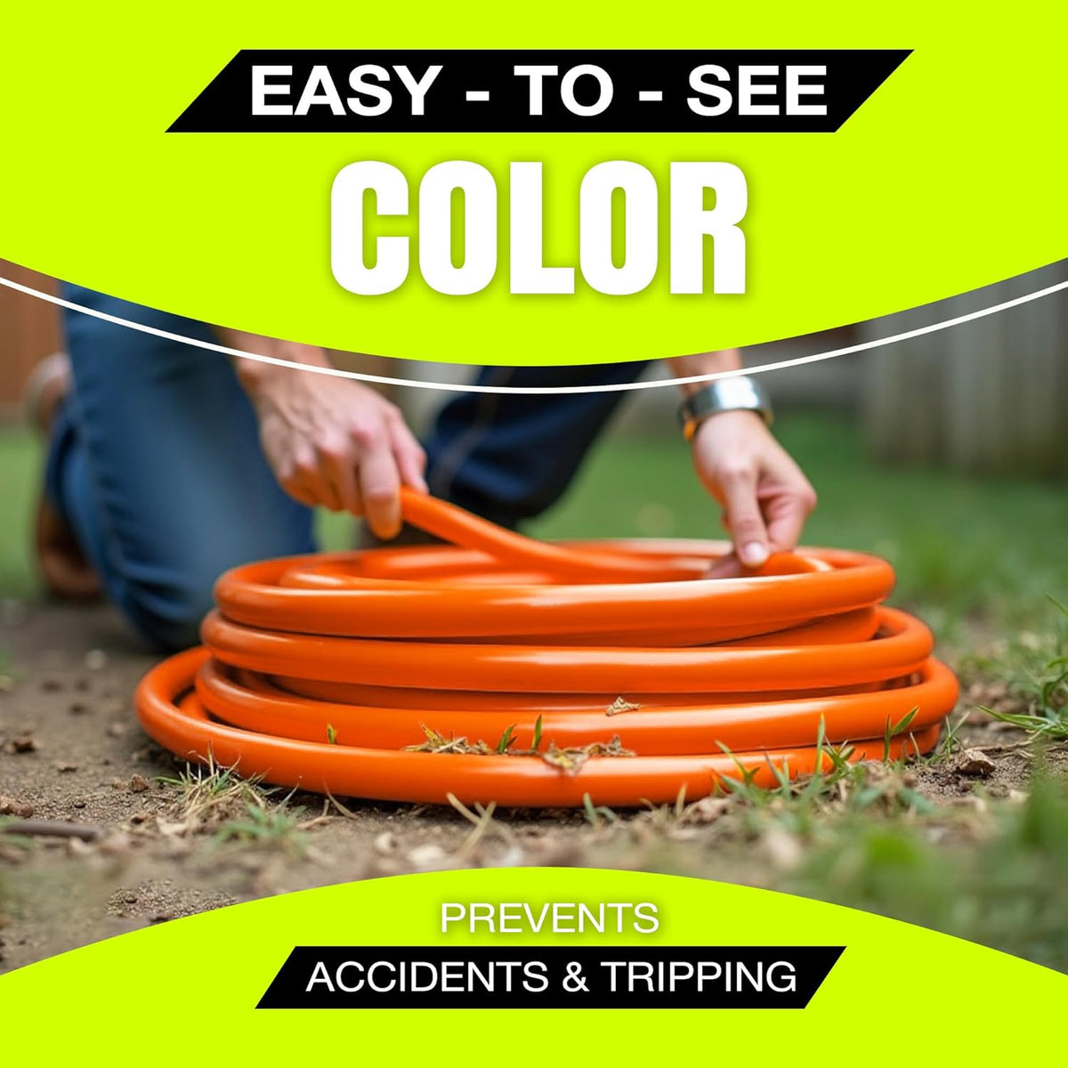 100ft Outdoor/Indoor Extension Cord 10/3 Gauge Ultra Heavy Duty 3 Prong SJTW, Waterproof, Flexible Cold-Resistant Long Power Cord,15A 125V 1875W, Orange by LifeSupplyUSA