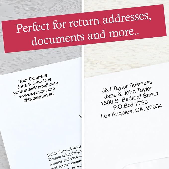 Trodat 4915 Return Address Stamp - Custom Text Stamp - Choose from 15 Ink Colors & Many Fonts