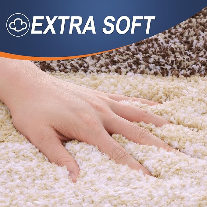 OLANLY Bathroom Runner Rugs Mat 59x17, Extra Soft Absorbent Microfiber Bath Rugs, Rubber Backing, Quick Dry, Washable Long Bath Mats for Bathroom Floor, Tub and Shower, Home Decor Accessories, Brown