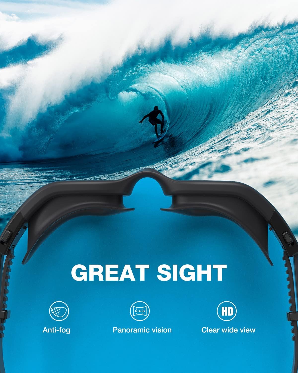 ZIONOR Swim Goggles, G1 SE Swimming Goggles Anti-fog for Adult Men Women