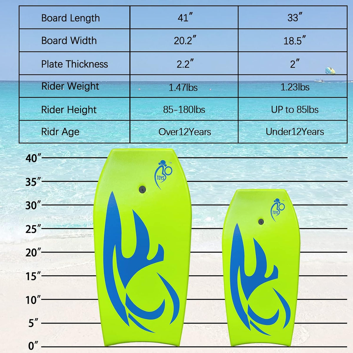 Body Board Lightweight with EPS Core