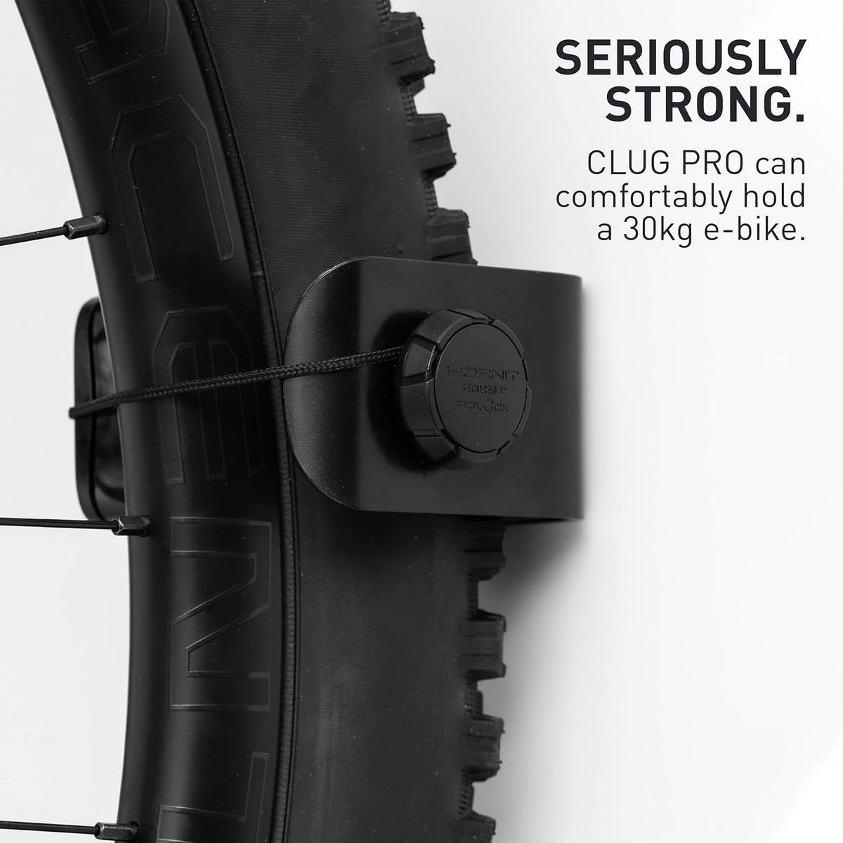 Hornit CLUG PRO | Wall Mounted Bike Rack | Secured by FIDLOCK | 5 Sizes | Easy to Install