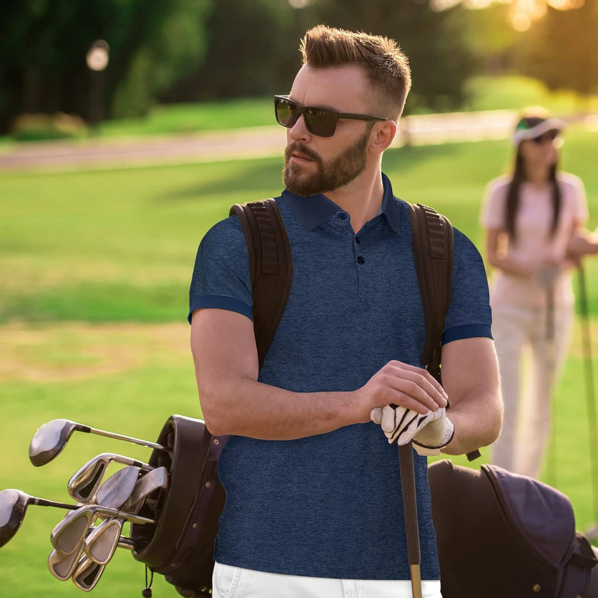 Mio Marino Golf Polo Shirts for Men - Dry Fit - Ultra-Thin Breathable Fabric