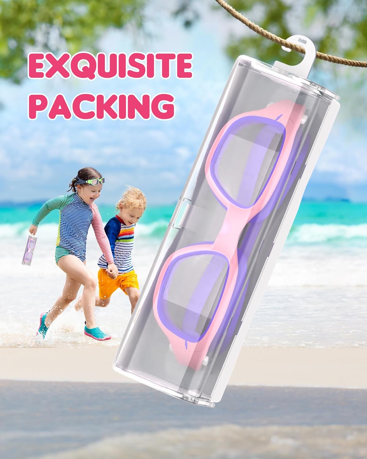 Kids Swim Goggles,Swimming Goggles for Kids 6-14, Anti-Fog UV Protection Pool Glasses for Boys Girls