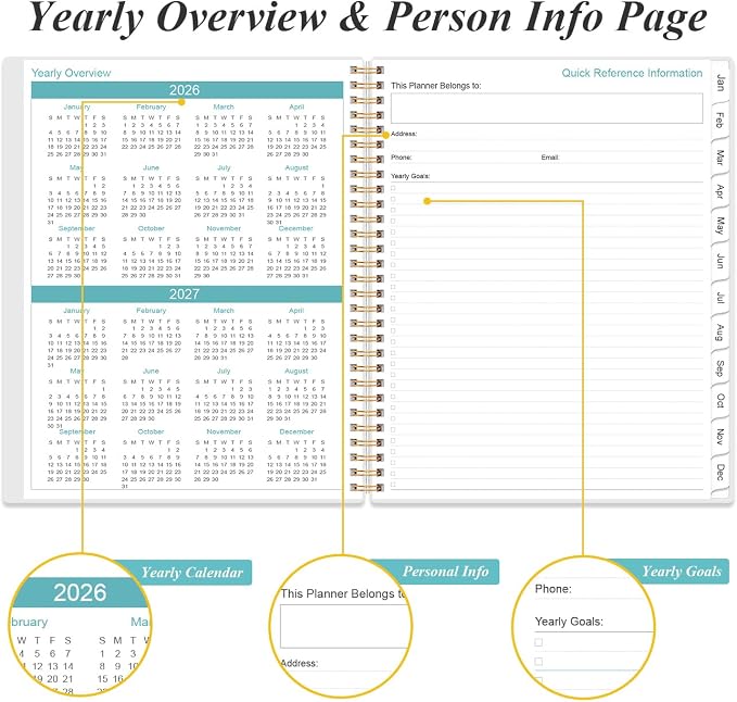 Daily Planner 2026-2027 Full Page Per Day- 2026-2027 Daily & Monthly Planner from July 2026 to June 2027, Day Planner 2026-27 with 12 Months Tabs, 8.5" x 11", Black Flowers