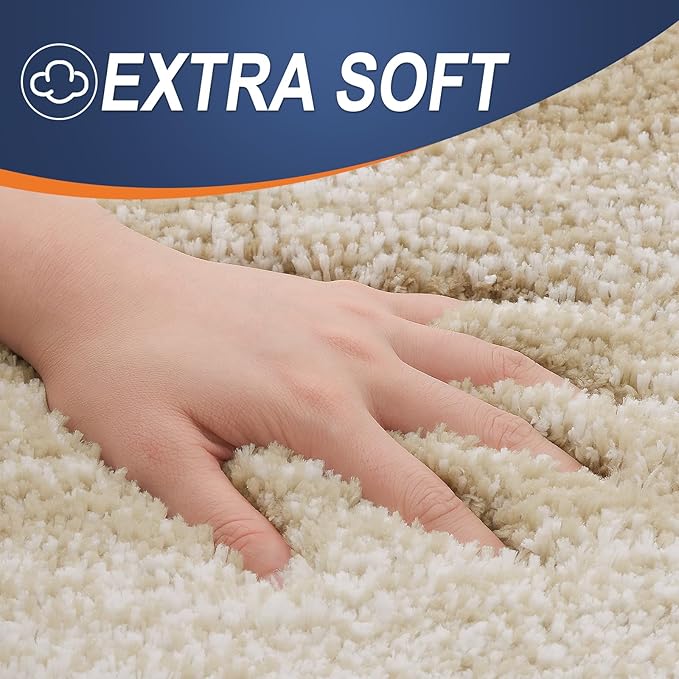 OLANLY Large Bathroom Rugs Mat 44x32, Extra Soft Absorbent Microfiber Bath Rugs, Rubber Backing, Quick Dry, Machine Washable Bath Mats for Bathroom Floor, Tub and Shower, Home Decor Accessories, Tan