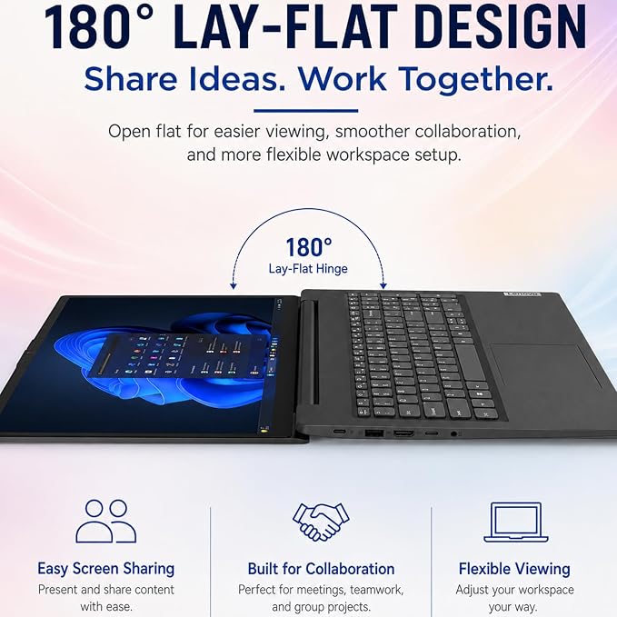 Lenovo V15 Ultra Slim College Student Laptop | 15.6" Anti-Glare FHD Display | Powerful Intel Quad-Core Processor | 8GB DDR5 RAM | 512GB SSD | Wi-Fi 6, Ethernet, HDMI, All-Day Battery | Windows 11 Pro