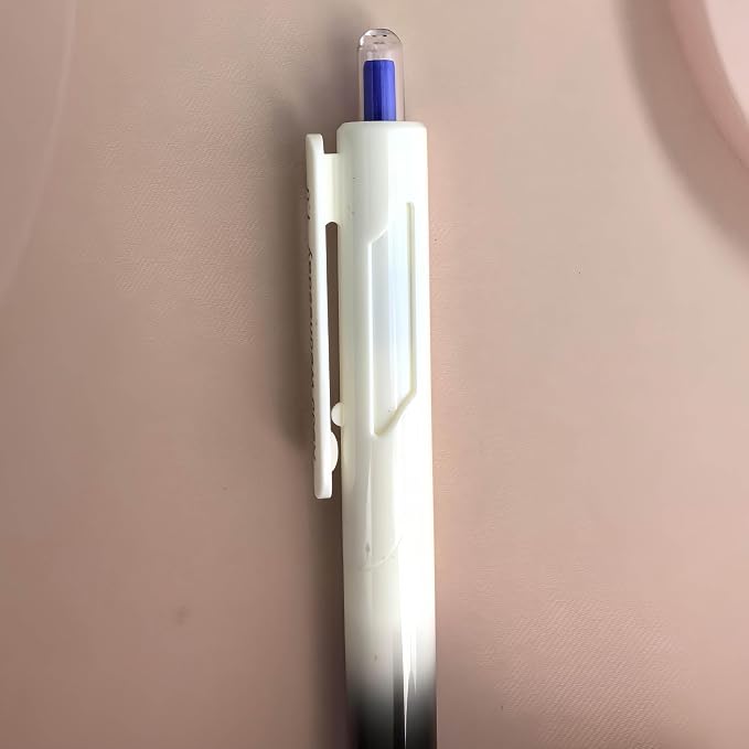 Fengtaiyuan Retractable Gel Pens, 1.0mm Bold Point Quick Dry Blue Ink, 18 Pack, Gradient Black-White Barrel with Ergonomic Non-Slip Grip, Smooth Writing
