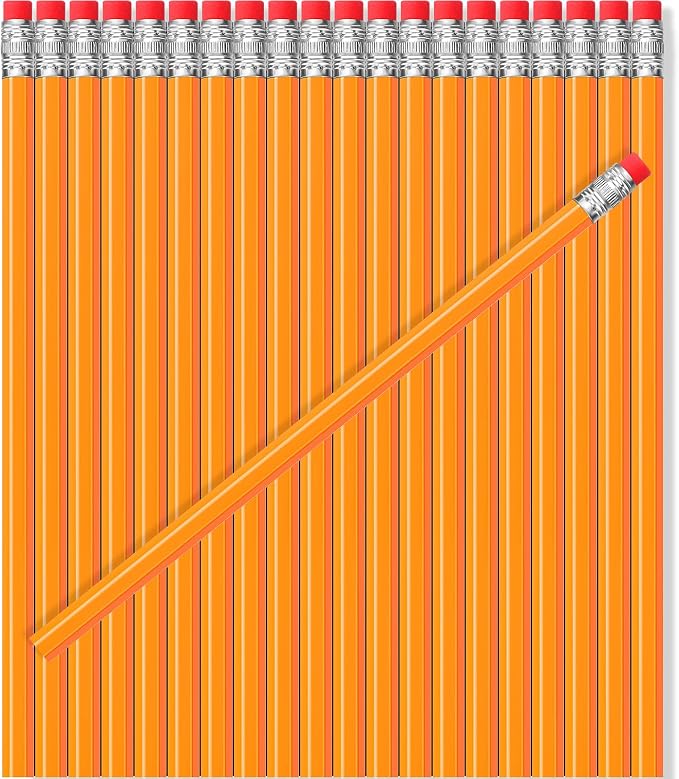 TecUnite 120 Pcs #2 HB Pencils with Eraser,Yellow