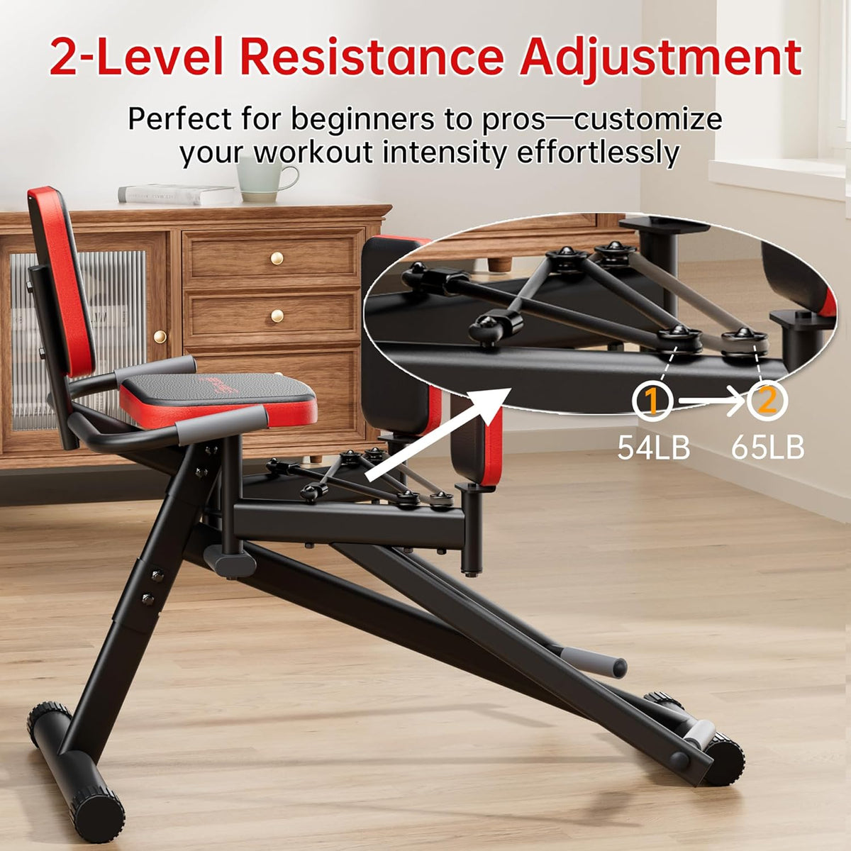 Hip Abductor Machine for Home Gym | Glute & Thigh Exercise Equipment, Outer Thigh Sculpting, Glute Machine for Women, Leg Abductor Machine, Booty Builder for Butt Workout