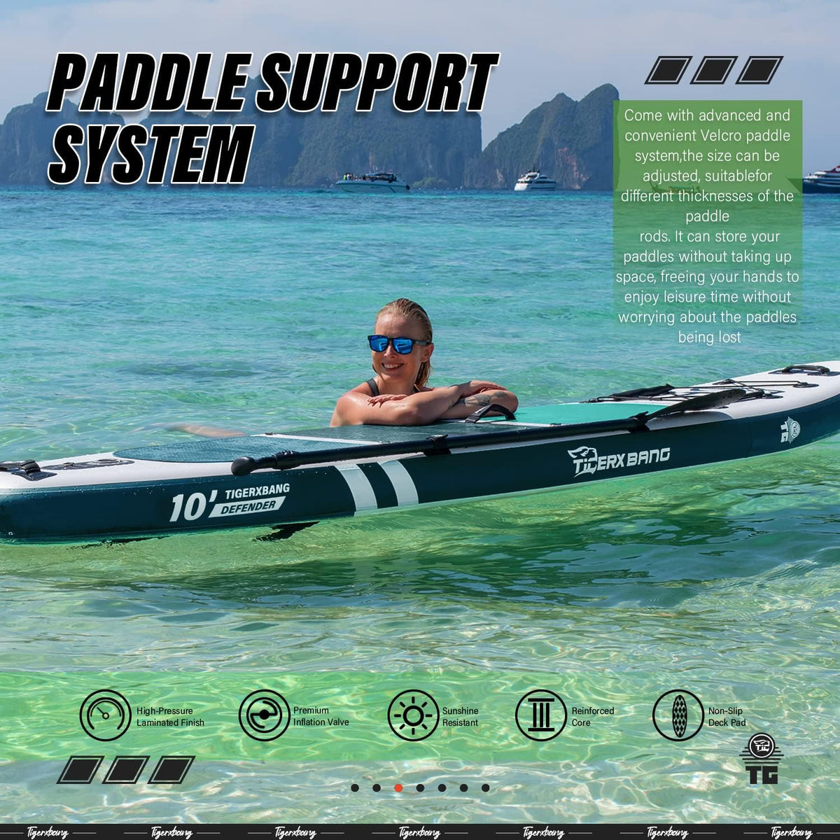 Inflatable Paddle Board with Premium SUP Board Accessories, Allround Paddle Boards for Adults/Kids,Stand Up Paddle Board Defender Collection