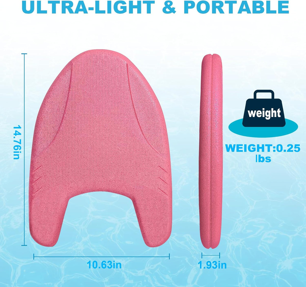 EPP Swimming Kickboard, Training Board, with Ultra-Lightweight and Great Buoyancy for Swimming Lessons, Lap Swimming, Water Aerobics