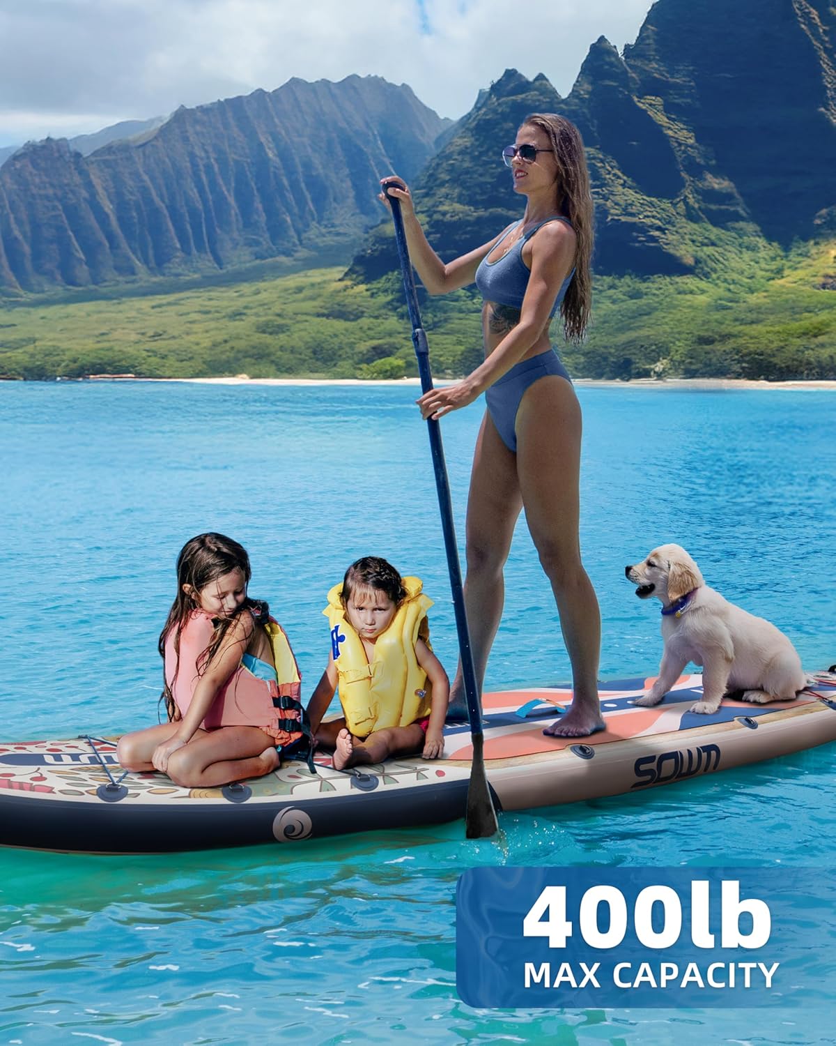 Inflatable Paddle Boards 11'x33'', Stand Up SUP Paddle Board Inflatable for Adults Youth, Extre Wide & Non-Slip Sup of All Skill Levels