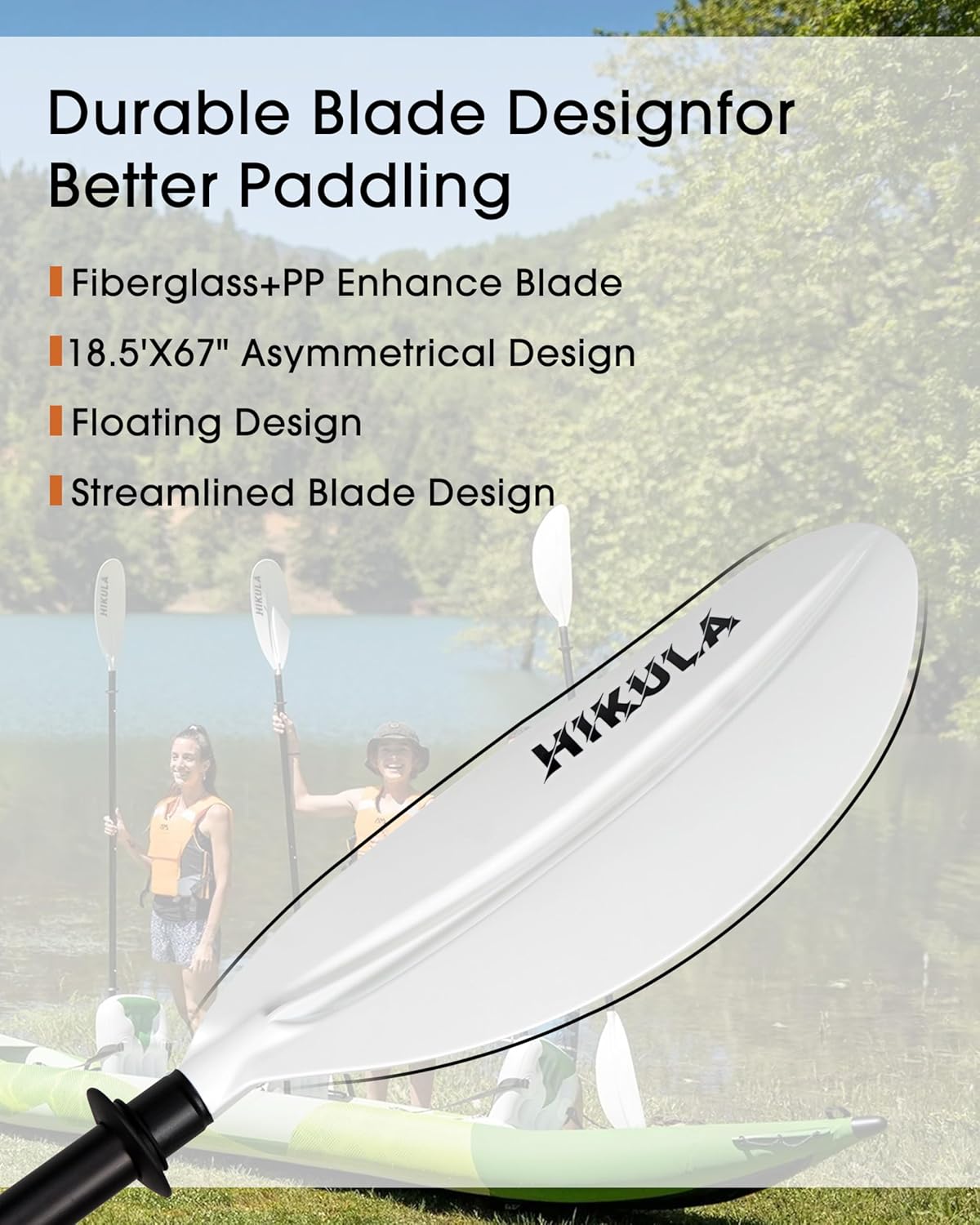 Kayak Paddle Aluminum Shaft Paddle with Nylon Blades, Floating Adjustable Kayaking Oars, 3 Piece, 220-240cm/86-94 Inches,Black/Rose/Teal/Black/Orange/Grey
