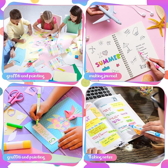 Zhehao 40 Pcs Erasable Highlighters Set, 10 Assorted Pastel Colors
