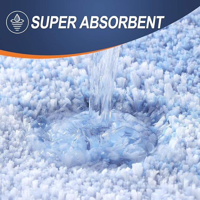 OLANLY Bathroom Rugs Mat 36x24, Extra Soft Absorbent Microfiber Bath Rugs, Rubber Backing, Quick Dry, Machine Washable Bath Mats for Bathroom Floor, Tub and Shower, Home Decor Accessories, Light Blue