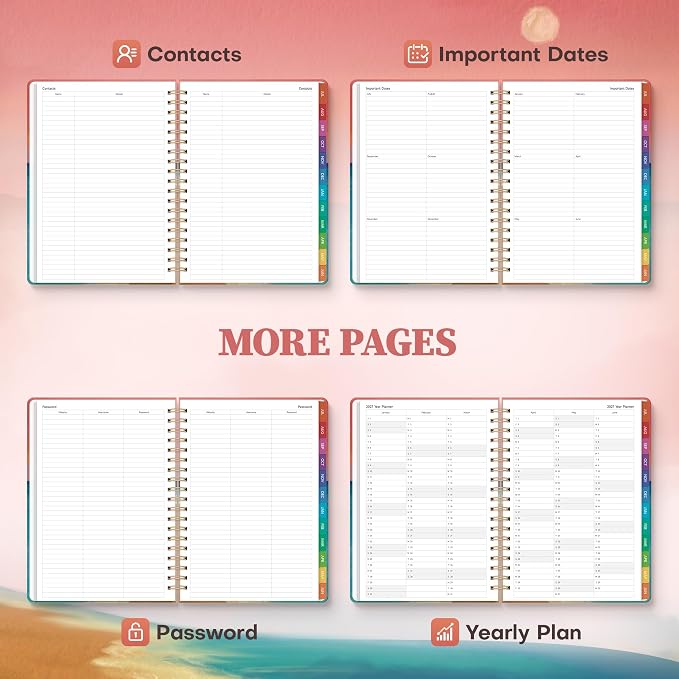 Planner 2026-2027 Weekly & Monthly Academic Planner, 7.4" x 10.2"