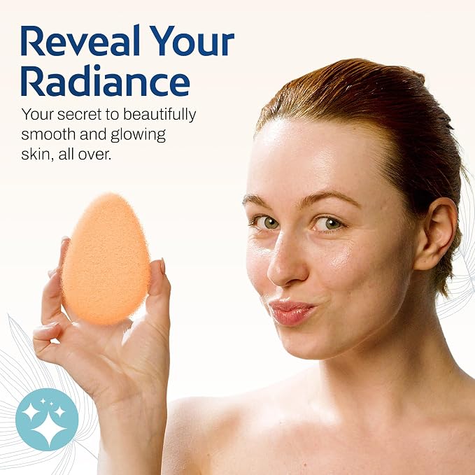 HartFelt 2ct Tear Drop Gentle Face Scrubber for Women | Reusable Facial Sponges for Daily Cleansing | Facial Exfoliating Pads for Removing Dead Skin, Dirt & Makeup | Made in USA