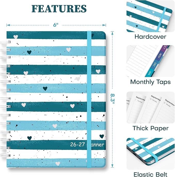 Planner 2026-2027 Weekly & Monthly Academic Planner, 6" x 8.3"
