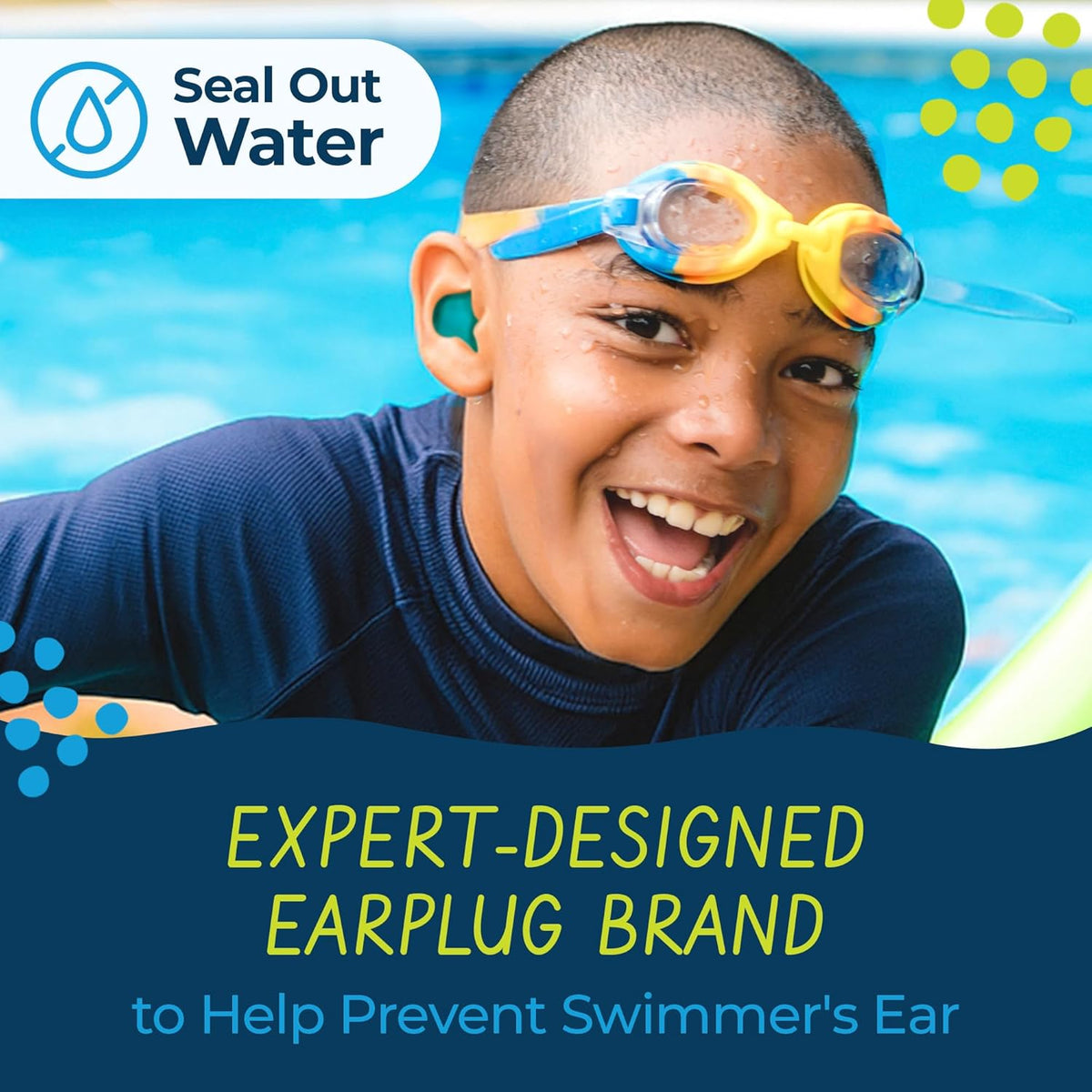 Earvolution Floating Putty Buddies Ear Plugs for Swimming - Invented by an Ear Physician - Moldable, Premium, Silicone - Floats on Water - Waterproof - Made in The USA - 3 Pack - Hot Pink
