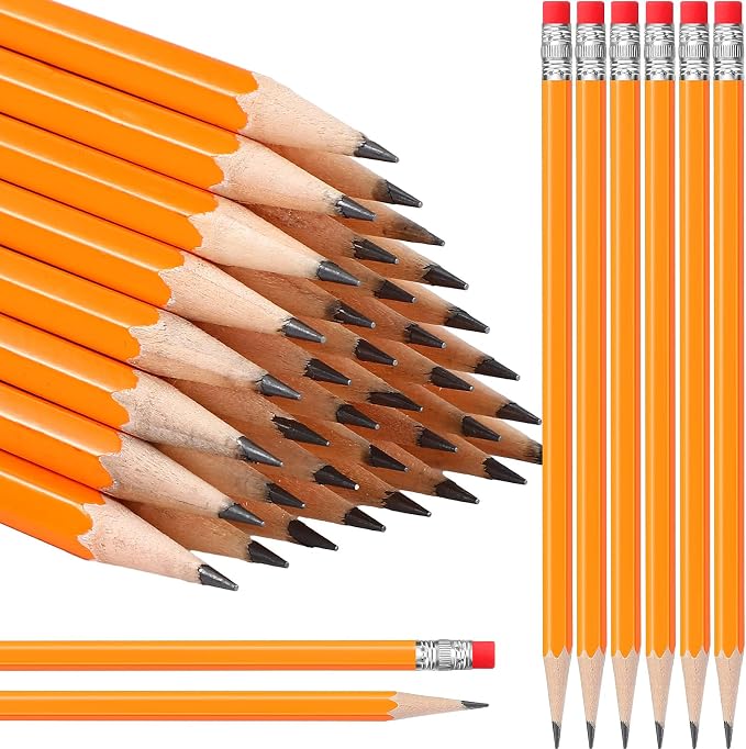 TecUnite 120 Pcs #2 HB Pencils with Eraser,Yellow