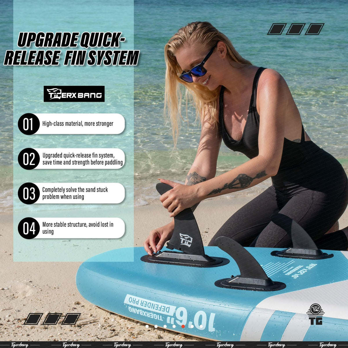 Inflatable Paddle Board with Premium SUP Board Accessories, Allround Paddle Boards for Adults/Kids,Stand Up Paddle Board Defender Collection