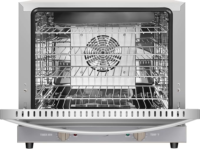 KoolMore 23 in. Countertop Convection Oven for Half-Size Pans with 4 Racks and 2800W of Power in Stainless-Steel - 208/240V, 2.3 cu. ft. ETL Listed (KM-CTCO220-23)