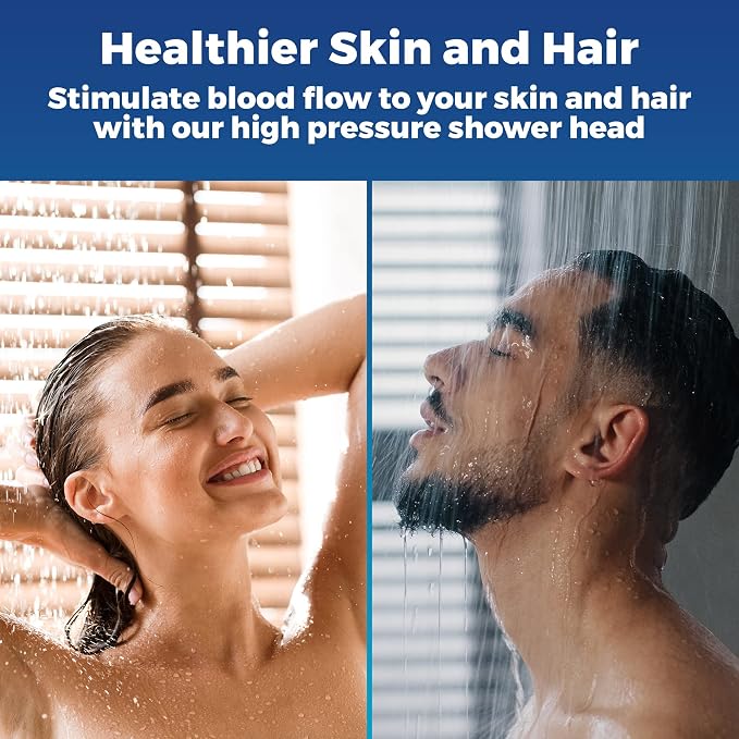 High Pressure Shower Head - Anti-Clogging Silicone Nozzles 2.5 GPM Removable Restrictor - Easy to Clean and Install - Includes Plumbers Tape - 6 inch - (Oil Rubbed Bronze 2.5GPM)