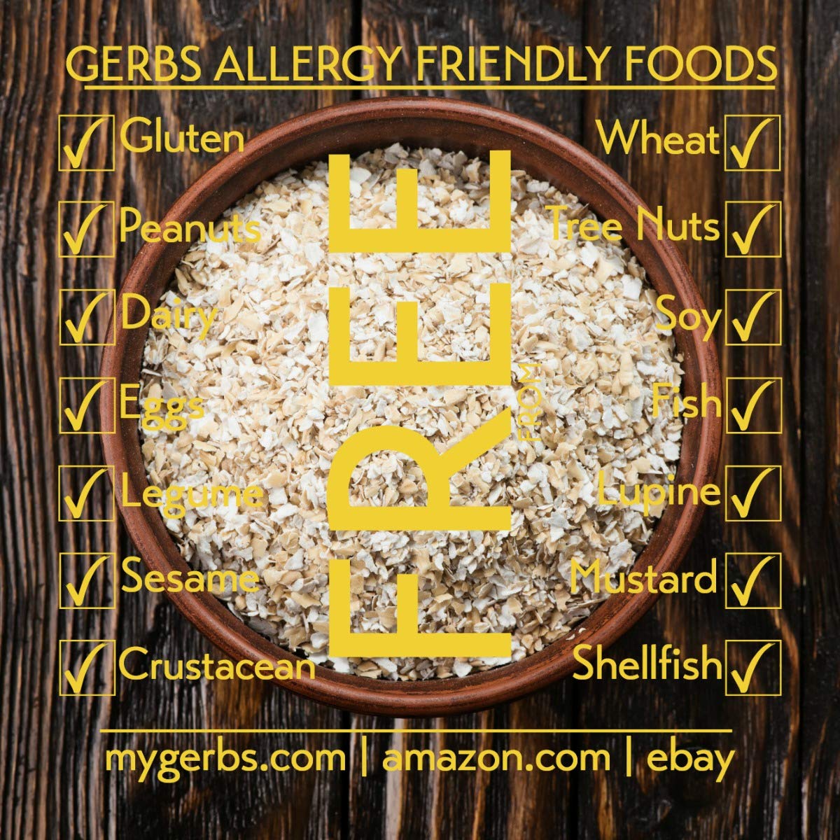 Gerbs Gluten-Free Instant Oats 2 lbs. | Carefully Sourced, Resealable Bag | Smooth & Creamy Texture | Top 14 Allergen-Free