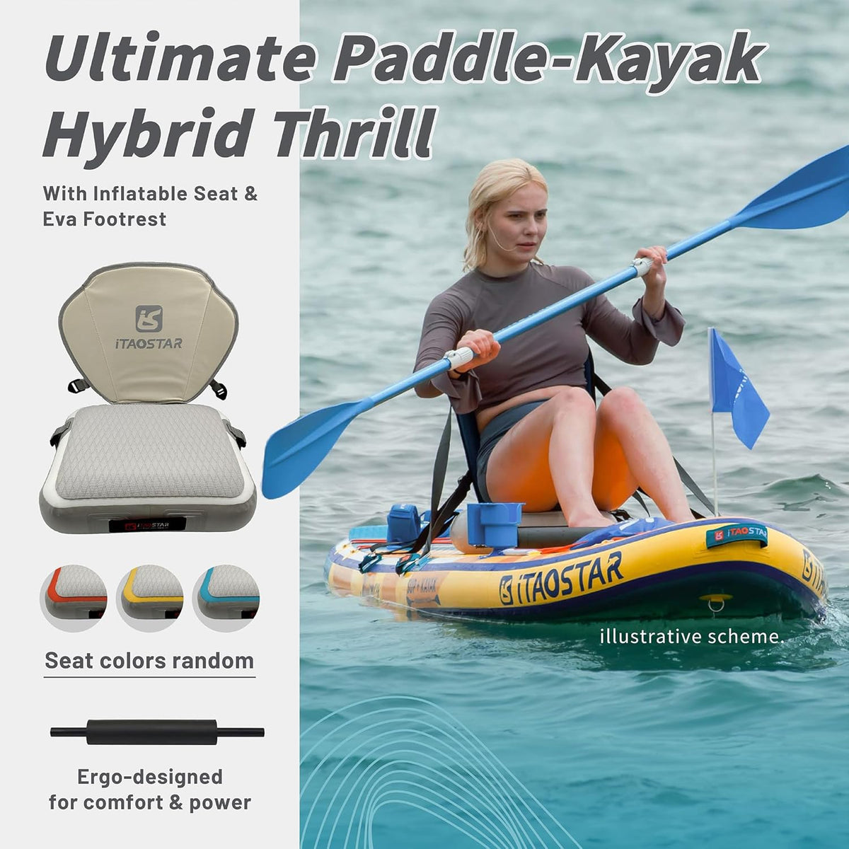 Journey 11'6" / 11'×34" / 11'×35" Extra Wide Paddle Board, One-Stop Premium SUP Board Accessories, Tailored Fins, Stable Inflatable Stand Up Paddle Boards for Youth/Adults of All Skill Levels