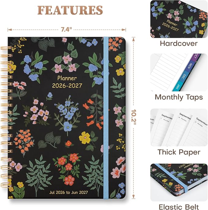 Planner 2026-2027 Weekly & Monthly Academic Planner, 7.4" x 10.2"