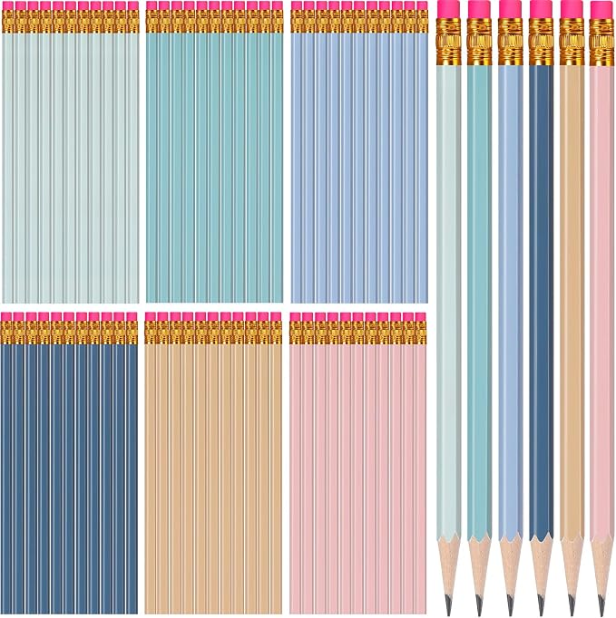 TecUnite 120 Pcs #2 HB Pencils with Eraser,Morandi Colors