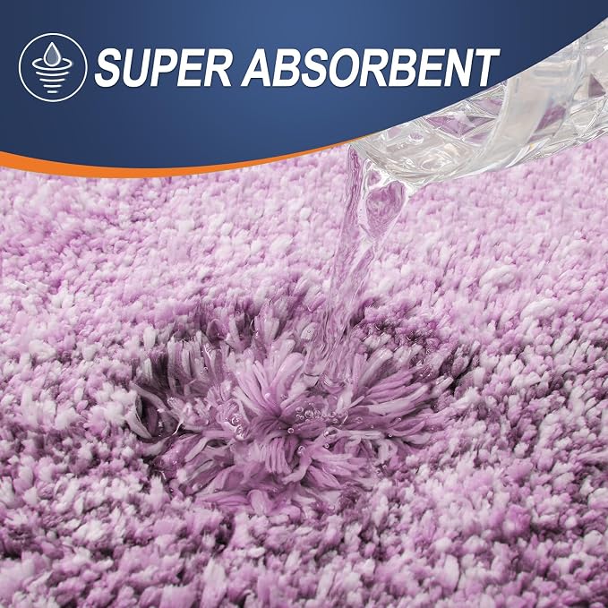 OLANLY Large Bathroom Rugs Mat 40x24, Extra Soft Absorbent Microfiber Bath Rugs, Rubber Backing, Quick Dry, Washable Bath Mat for Bathroom Floor, Tub and Shower, Home Decor Accessories, Pinkish-Purple