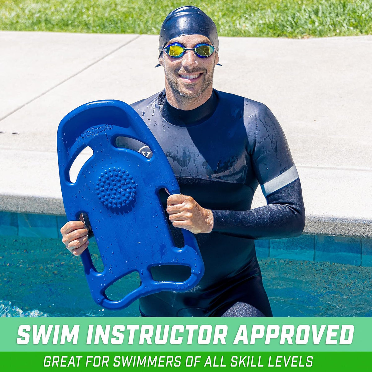 GoSports Swim Kickboard for Swimming Training - Choose Adult Size or Kids Size - X5 Pool Exercise Kickboard